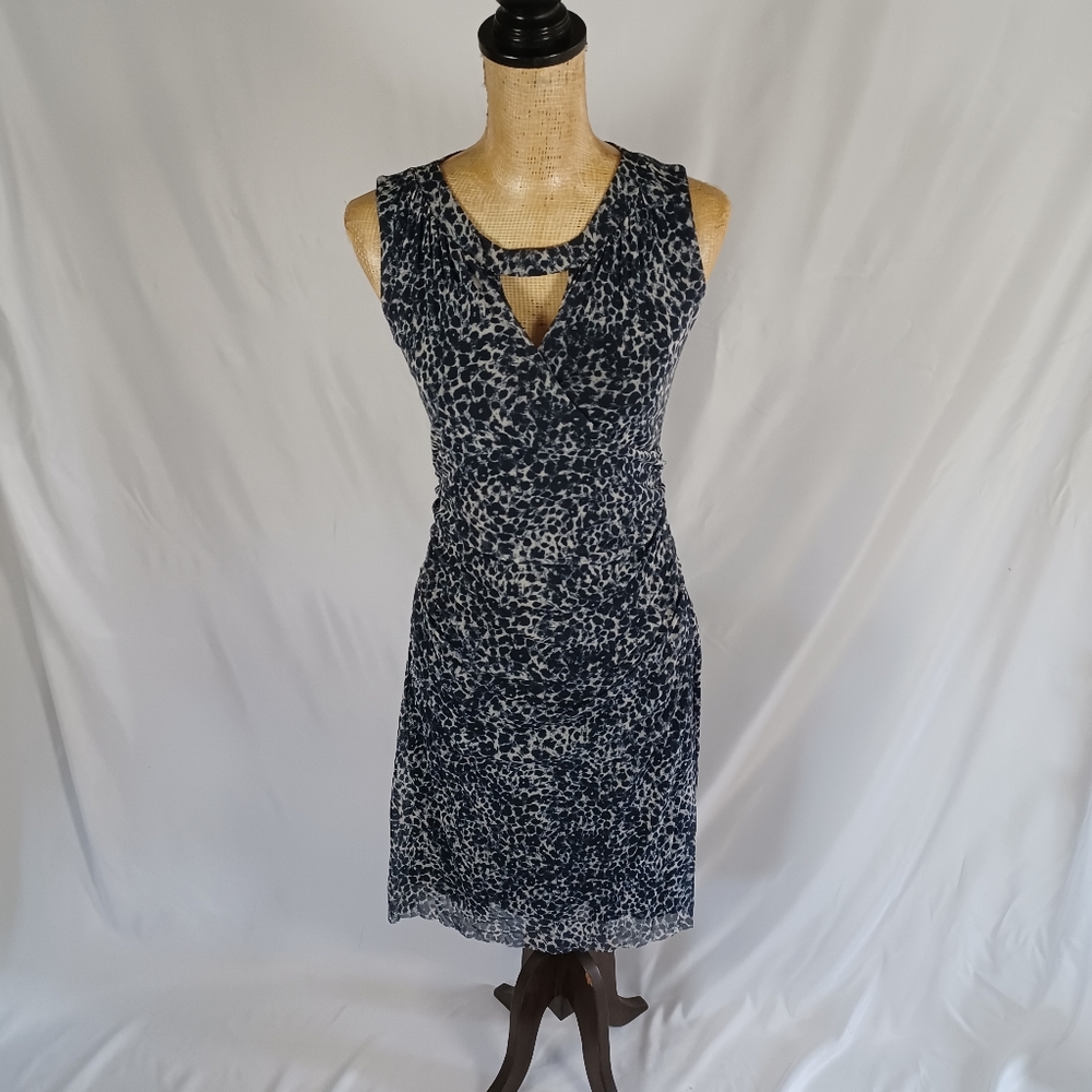Weston Wear Blue Lepard Print Dress Size Small
